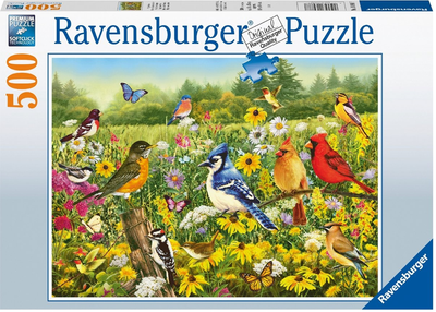 Puzzle Ravensburger Birds In The Meadow 500 elementów (4005556169887)