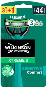 Maszynki do golenia Wilkinson Xtreme3 Comfort Sensitive jednorazowe dla mężczyzn 4 szt (4027800710409)