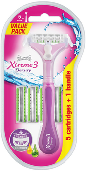 Станок Wilkinson Sword Xtreme3 Beauty зі змінними картриджами для жінок + 5 картриджів (4027800412730)