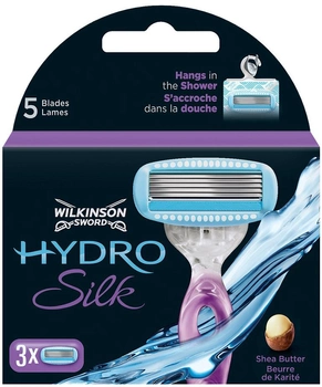 Змінні бритвені леза для гоління Wilkinson Hydro Silk для жінок 3 шт (4027800006007)