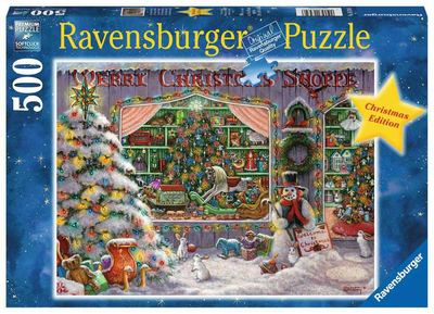 Puzzle Ravensburger The Christmas Shop 500 elementów (4005556165346)
