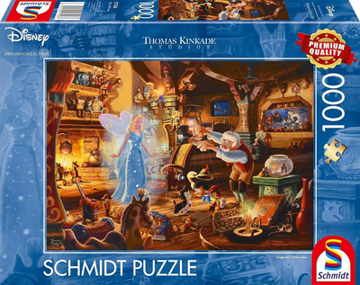 Puzzle Schmidt Thomas Kinkade: Disney Geppettos Pinocchio 1000 elementów (4001504575267)