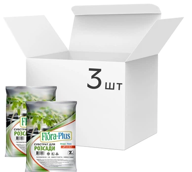Субстрат Flora Plus для розсади 7 л 3 шт (4823067702177)