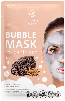 Maska do twarzy Stay Well Deep Cleansing Bubble Mask głęboko oczyszczająca bąbelkowa Volcanic 20 g (4745090048445)