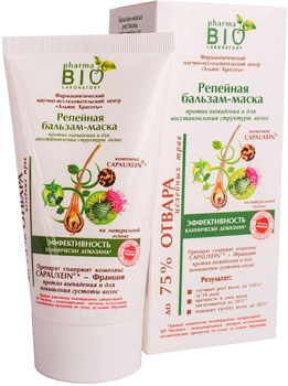 Бальзам-маска Pharma Bio Laboratory Реп'яхова проти випадіння і відновлення здорової структури волосся 150 мл (4820074624102)