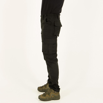 Штани чоловічі Карго повсякденні з кишенями, тканина канвас, колір чорний, 50