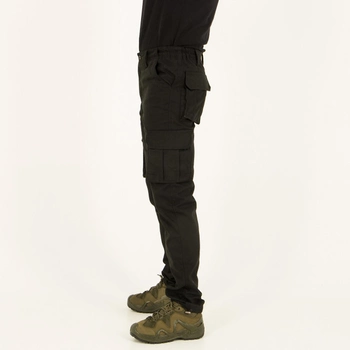 Брюки мужские Карго повседневные с карманами, ткань канвас, цвет черный, 52