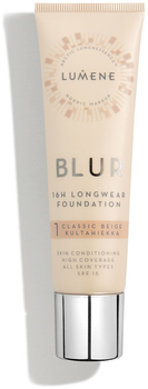 Podkład do twarzy Lumene Blur 16h Longwear Foundation SPF15 wygładzający 1 Classic Beige 30 ml (6412600834635)