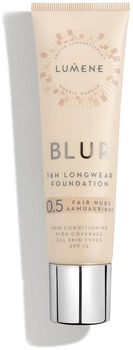 Podkład do twarzy Lumene Blur 16h Longwear Foundation SPF15 wygładzający 0.5 Fair Nude 30 ml (6412600834628)
