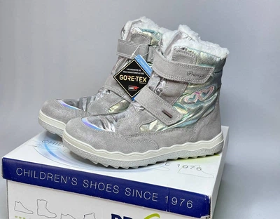 Дитячі зимові шкіряні чоботи Primigi Snow Boot 39р сіро-бежеві