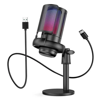 Микрофон настольныйGaming Microfone 8765 с фильтром и подсветкой RGB Black