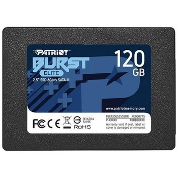SSD накопитель 120 ГБ Patriot (2.5", 3D NAND (QLC), SATAIII, PBE120GS25SSDR) Б/У