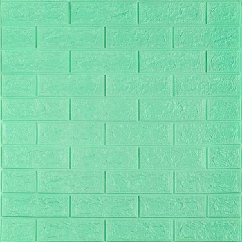 3D панель самоклеюча цегла Sticker Wall М'ята 700х770х5мм 012-5 (3DPanda-0148)