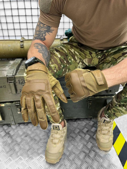 Тактичні рукавички Wallizard Tactical Стрілецькі Койот XL