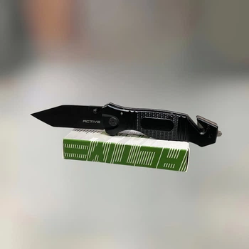 Складной армейский нож Active Lifesaver, цвет – Черный, нержавеющая сталь, складной нож для военных