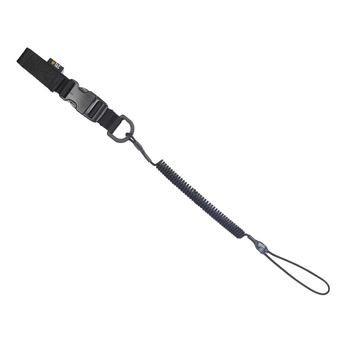 M-Tac шнур страховочный Lite комбинированый с D-кольцом и фастексом черный