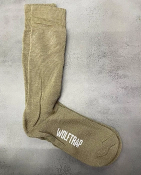Термошкарпетки армійські, високі, утеплені Wolftrap, розмір 40-44, колір Хакі, теплі шкарпетки для військових