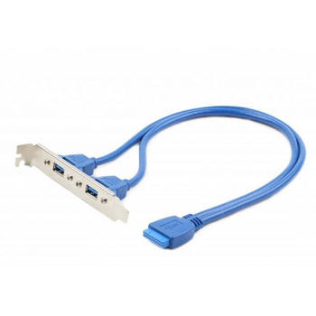 Кабель для передачи данных USB 3.0 розетка на кронштейне 10P 45 см Cablexpert (CC-USB3-RECEPTACLE)