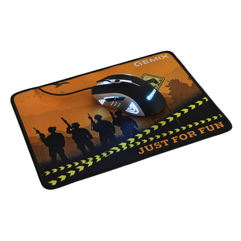 Мышка Gemix W100 USB Black/Gray + игровая поверхность (W100Combo)