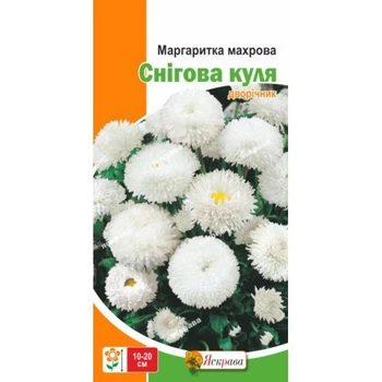 Семена Маргаритка махровая Снежный шар Яскрава 0,1 г