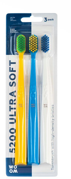 Набір зубних щіток Woom 5200 Ultra Soft Toothbrush з м'якими щетинками 3 шт (4751033920686)