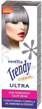 Крем-фарба для волосся Venita Trendy Cream 15 Темне срібло 75 мл (5902101518918)