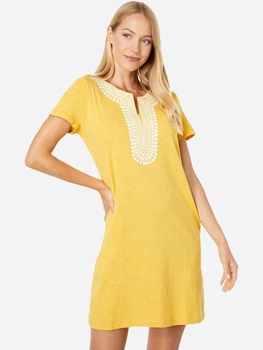 Платье-футболка короткое летнее женское Tommy Hilfiger 586796895 XXL Желтое (1159796428)