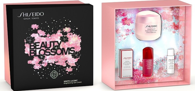 Набір Shiseido Beauty Blossoms White Lucent Крем-гель 50 мл +Пінка 5 мл + Софтнер 7 мл + Концентрат для обличчя 10 мл (3598380037107)