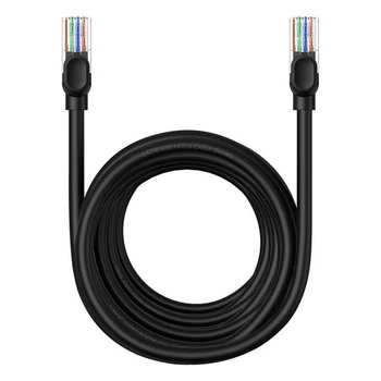Круглый Патч Корд Сетевой Кабель LAN Baseus Cat5 Ethernet UTP Patch Cable RJ45-RJ45 |до 1Гбит/с| 8 м | Черный