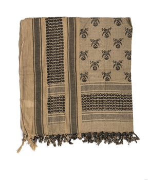 Арафатка шарф 110х110см Mil-Tec для збереження тепла із відбитком культури та традицій геометричний візерунок Койот M-T