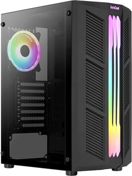 Корпус AEROCOOL Prime-G-BK-v1 Black Mid Tower RGB