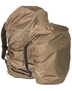 Защитный чехол для рюкзака Mil-Tec 80л Койот с водонепроницаемым солнцезащитным покрытием с солнцезащитным покрытием (4046872341809)