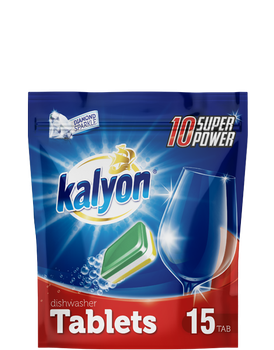 Капсули для посудомийних машин Kalyon Dishwasher Tablets 15 шт
