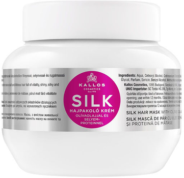 Maska do włosów Kallos KJMN Silk z oliwą z oliwek i proteinami jedwabiu 275 ml (5998889501099)