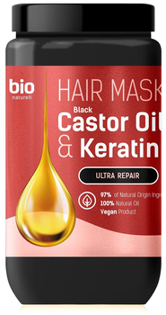 Маска для волосся Bio Naturell з чорною касторовою олією та кератином 946 мл (8588006041408)
