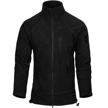 Куртка демисезонная Helikon-Tex Флисовая на замке XXL Черный BL-ALT-FG-01-B03-S M-T из 100% полиэстра воротник - стойка с эластичными манжетами