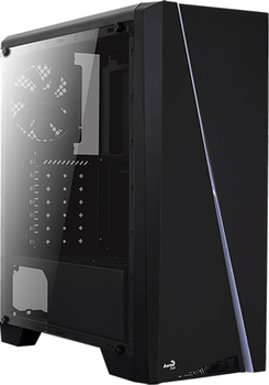 Корпус AEROCOOL Cylon BG Black Mid Tower RGB glass side panel