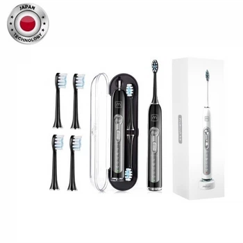 Ультразвуковая зубная щетка MEDICA + PROBRUSH 9.0 (ULTASONIC) BLACK + 6 насадок FUCHSIA