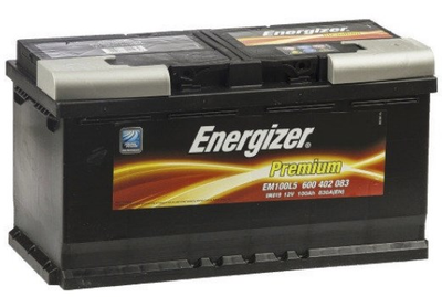Батарея акумуляторна Energizer Premium 12В 100Аг 830A(EN) R+(600402083) вир-во ENERGIZER