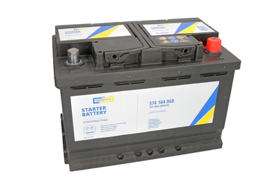 Аккумулятор 12В 74Ач/680A ULTRA POWER (P+ стандартные клеммы) 278x175x190 B13 - флянец 10.5 мм (пуск)(CART574104068) пр-во CARTECHNIC