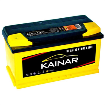 Аккумулятор 90Ач-12v KAINAR Standart+ (353х175х190),L,EN800(0902611120ЖЧ) пр-во KAINAR