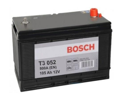 Аккумулятор 105Ач-12v BOSCH (T3052) (330x172x240), L, EN800(0092T30520) пр-во BOSCH