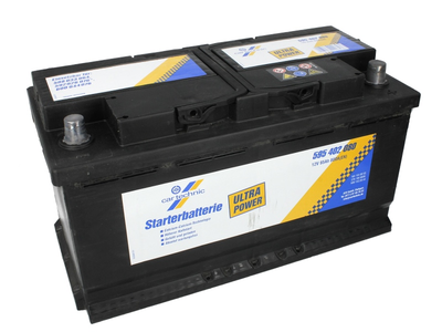 Аккумулятор 12В 95Ач/800A ULTRA POWER (P+ стандартные клеммы) 353x175x190 B13 - флянец 10.5 мм (пуск)(CART595402080) пр-во CARTECHNIC