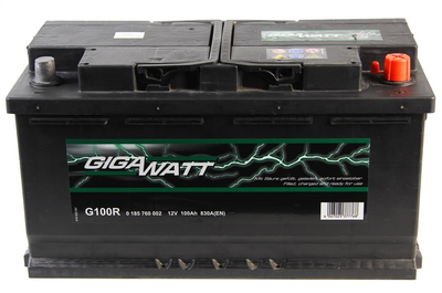 Аккумуляторна батарея ПРАВ [+] 12V 100AH 830A 353*175*190(0185760002) пр-во GIGAWATT