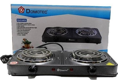 Электроплита настольная Domotec MS-5802 2x1000W Серый (SH777952)