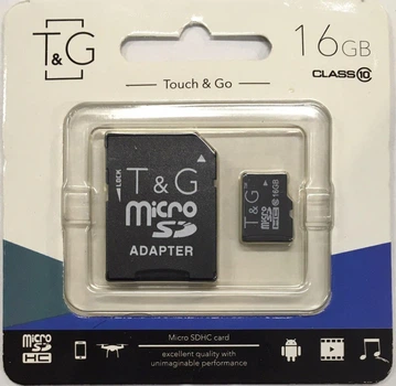 Карта памяти micro SDHC 16Gb Class 10 T&G SD адаптер (SH774417)
