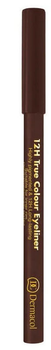 Підводка для очей Dermacol 12H True Colour стійка в олівці 6 Dark Brown 2 г (85959149)