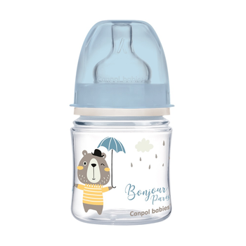 Butelka Canpol Babies EasyStart szeroka antykolkowa niebieska 120 ml (5901691844353)