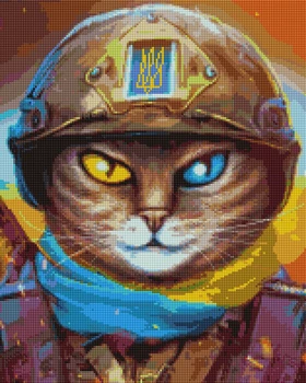 Алмазна мозаїка Котик Захисник ©Маріанна Пащук DBS1034