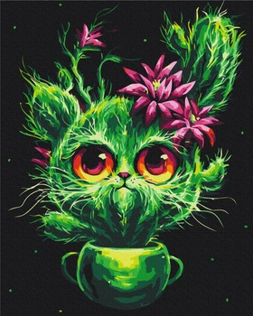 Картина по номерам Котенок кактуточка (© Марианна Пащук 40x50 BS53868)